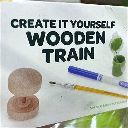 Create-It-Yourself Color-In Wooden Train