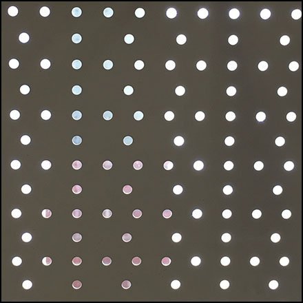 Backlit Perfed-Metal Pegboard Display