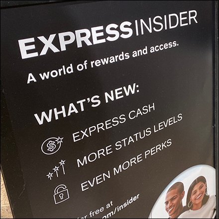 Express Insider Loyalty Program Floor Sign