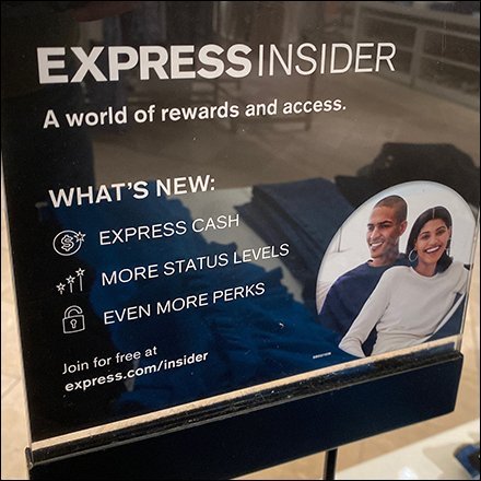 Express Insider Loyalty Program Table Sign