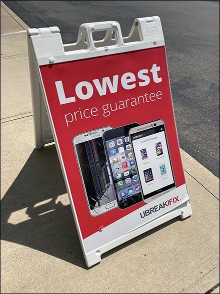 Lowest-Price Smartphone Sidewalk Sign 