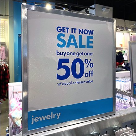 Stainless-Steel Jewelry Sign Frame