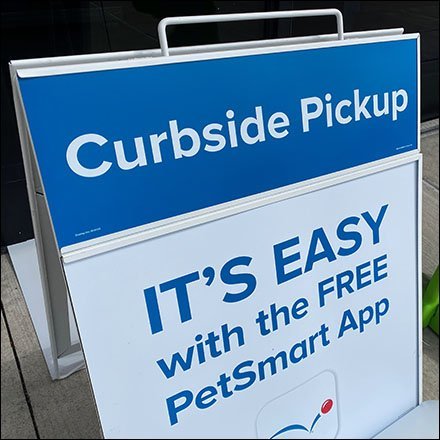 Curbside Pickup Sidewalk Sign Flagman