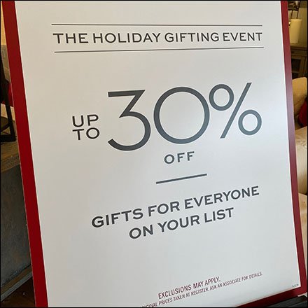 Pottery Barn Holiday Gift Event