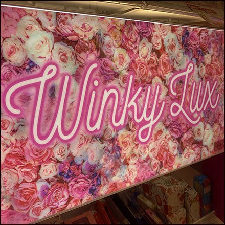 Winky Lux Neon Cosmetics Display