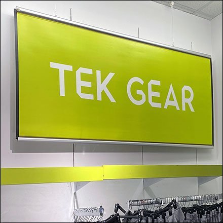 Fluorescent Green Tek Gear Perimeter Display
