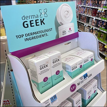 Derma-Geek Top Ingredients Moisturizer Display