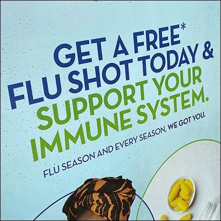 Free Flu Shot Sidewalk Sign