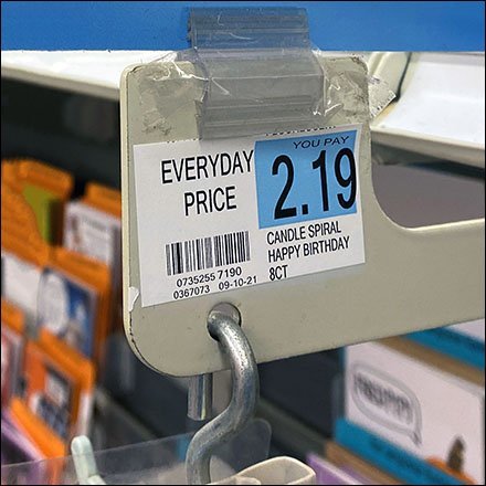 Candle Shelf-Edge Strip Merchandizer Signing