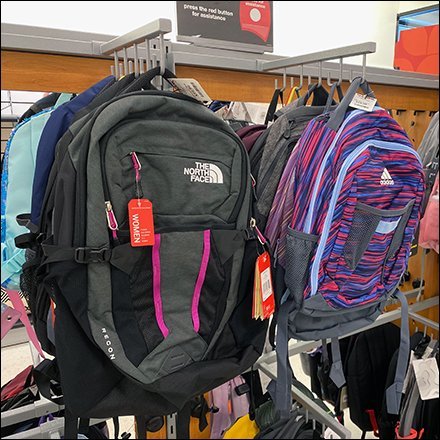 Backpack Reverse J-Hook Faceouts at TJMaxx