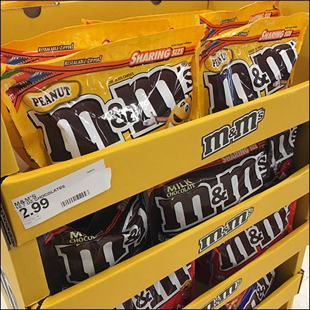 M&M's Center-Aisle Corrugated Display