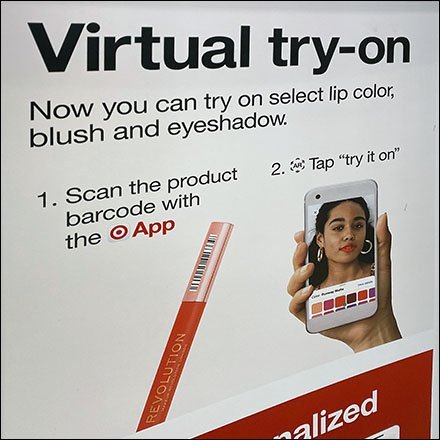 Virtual Makeup Trial Offer Sign