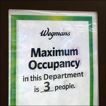 Department Maximum Occupancy Is 3