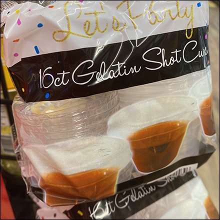 Gelatin Shot Glass Strip Merchandiser