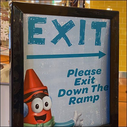 Crayola Gravity-Assist Store Exit Strategy
