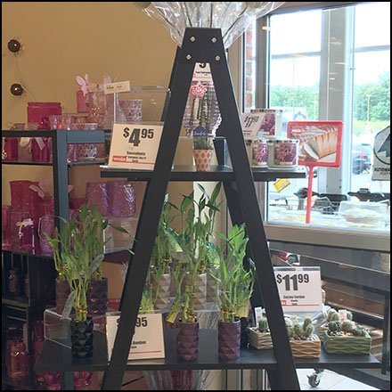 Custom Plant Display Ladder Merchandiser