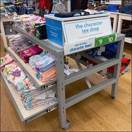 Character Tee Shop Island Display