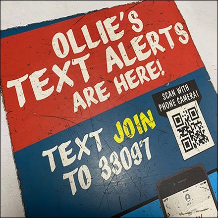 Ollie's Cashwrap QR-Code Recruitment Decal 