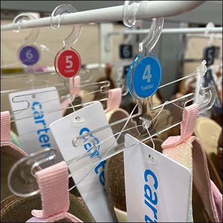Carter's In-Store Shoe Shop Acrylic Shoe Hanger Feature