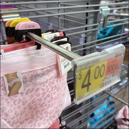 Scan-Hook Extruded Label-Holder Front