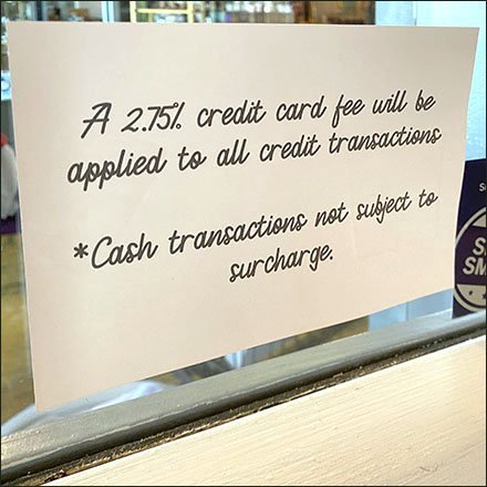 Retail Credit Card Surcharge Notice