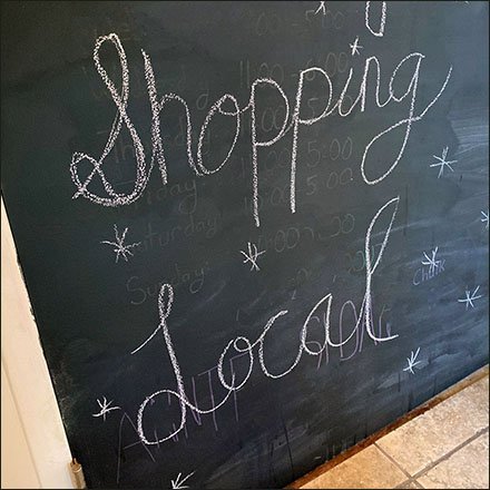 Shop Local Thank You In Chalk