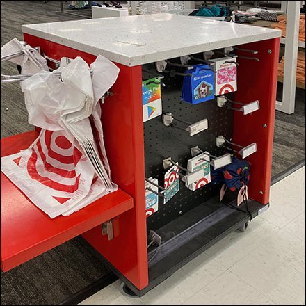 Half-Height Gift Card Restocking Cart