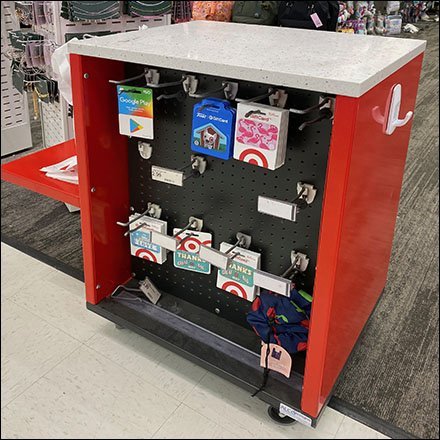 Half-Height Gift Card Restocking Cart