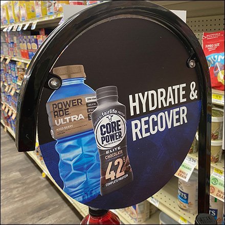 Powerade Circular Tower Display In-Aisle