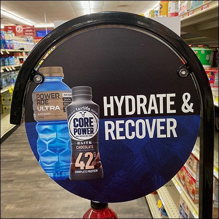 Powerade Circular Tower Display In-Aisle