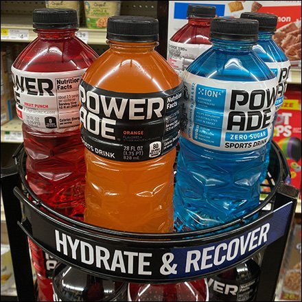 Powerade Circular Tower Display In-Aisle