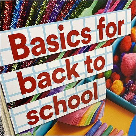 Back-To-School Gridwall Island Display