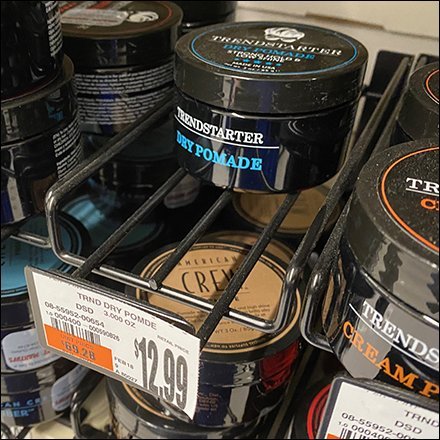 Multi-Brand Pomade On-Shelf Display Rack