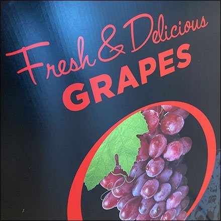 Delicious Fresh Seedless Grapes Display