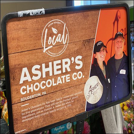 Freestanding Asher’s Local Chocolate Display
