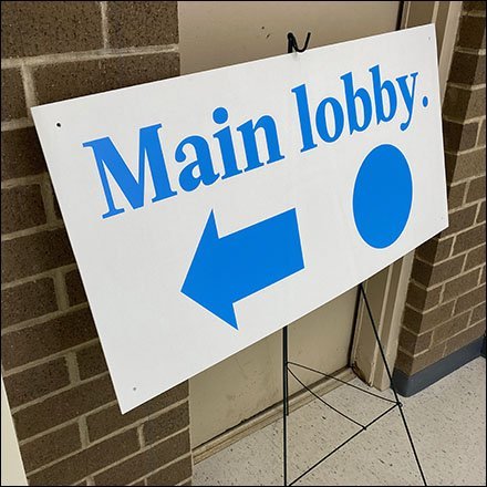 Lobby Wayfinding Easel Sign Navigation