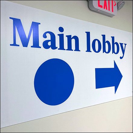 Lobby Wayfinding Wall Sign Navigation