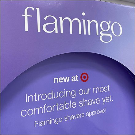 Colorful Flamingo Shaver Display Endcap