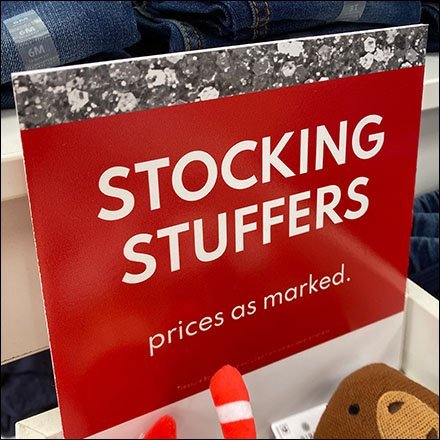 Holiday Stocking Stuffers Tray Display