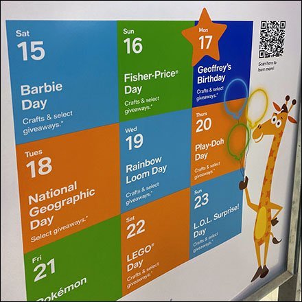 Toys-R-Us Geoffrey's Birthday Calendar
