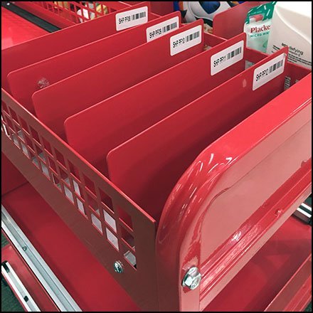 Powdercoated Pricing and Labeling Cart