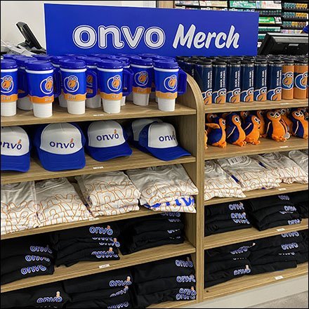 Branded Onvo Entry Merchandise Display