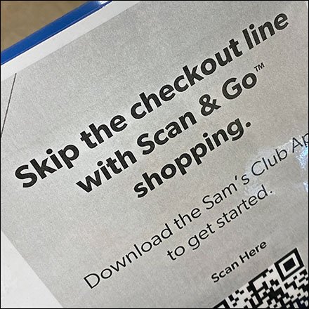 Scan-&-Go Shopping QR-Code Sign