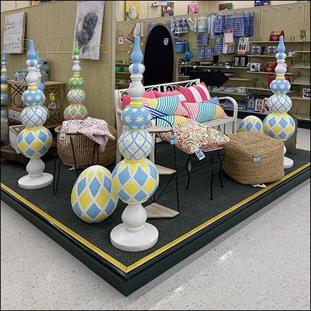 Colorful Column Easter Staging Display