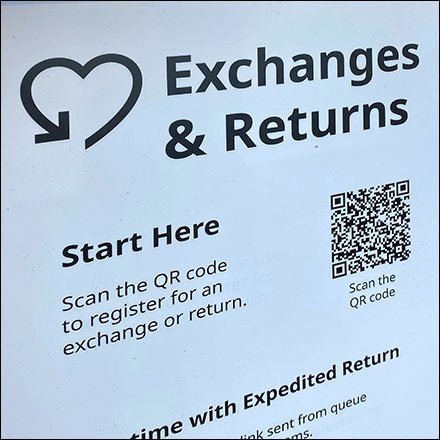 Expedited Exchanges and Returns QR-Code