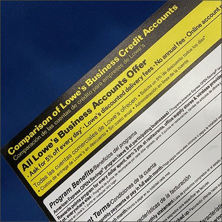 Lowe’s Business Card Account Comparison