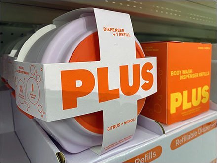 Plus Body Wash Refillable Dispenser Display