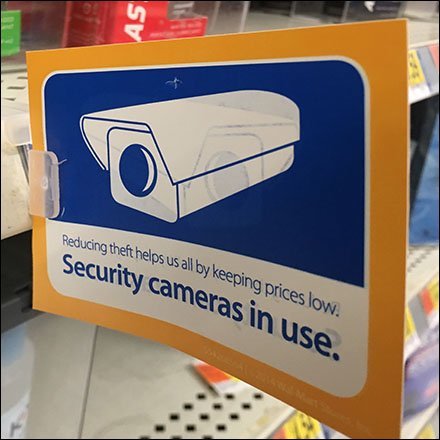 Walmart Security-Cameras-In-Use Shelf-Edge Flag
