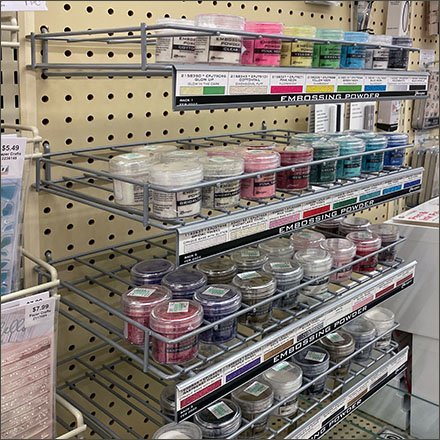Craft Embossing Powder Pegboard Racks