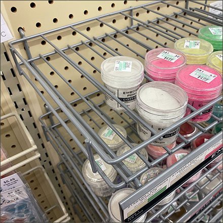 Craft Embossing Powder Pegboard Racks